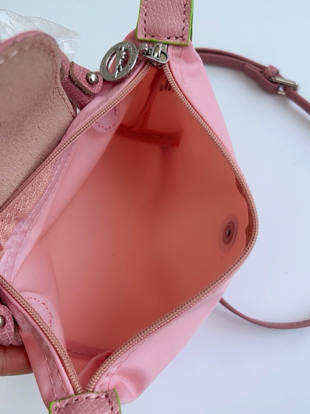 Longchamp Pink Small Le Pliage Crossbody Bag - Picture 9 of 9